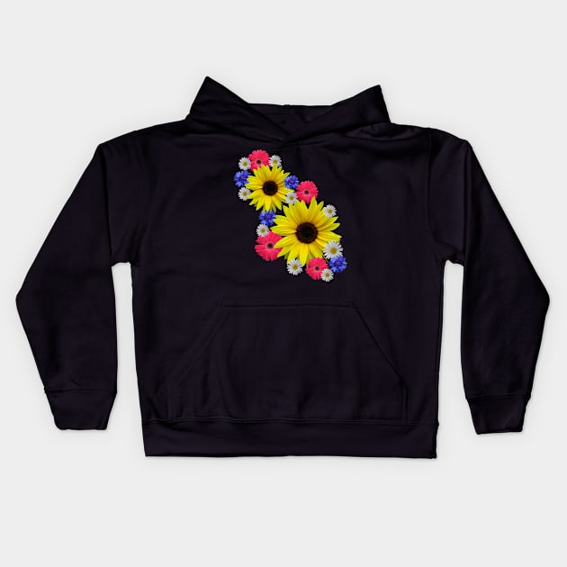 Sunflowers, sunflower, gerberas, daisies, flowers Kids Hoodie by rh_naturestyles